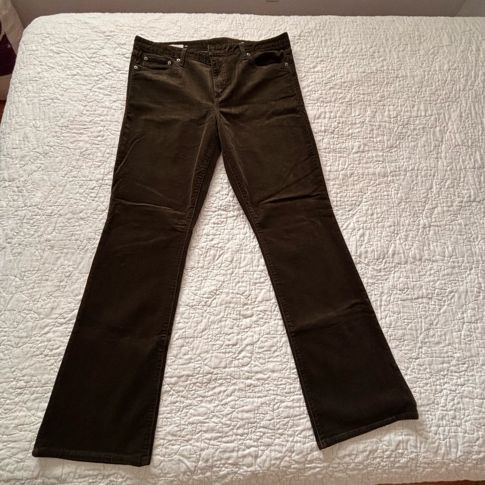 GAP Women's Boot Cut Pants - olive green